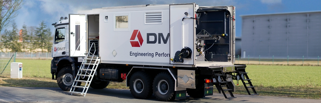 Logging truck manufactured by GOES for DMT