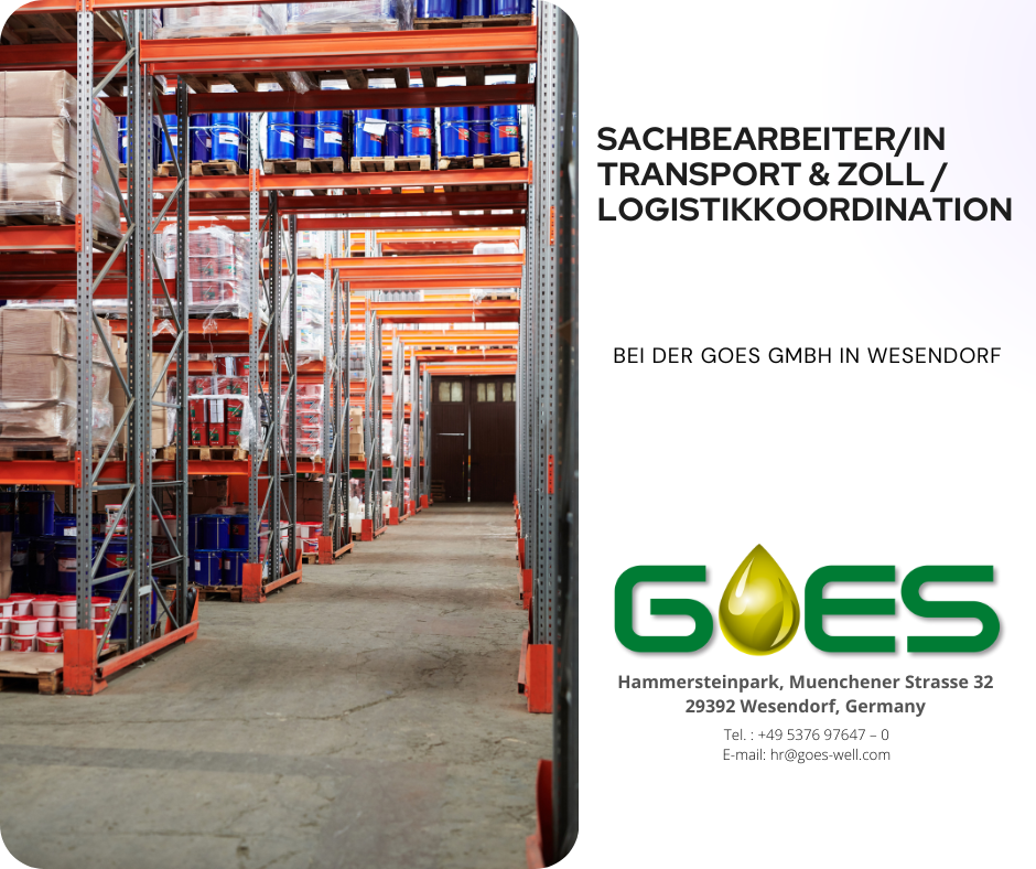 SACHBEARBEITER/IN TRANSPORT & ZOLL / LOGISTIKKOORDINATION