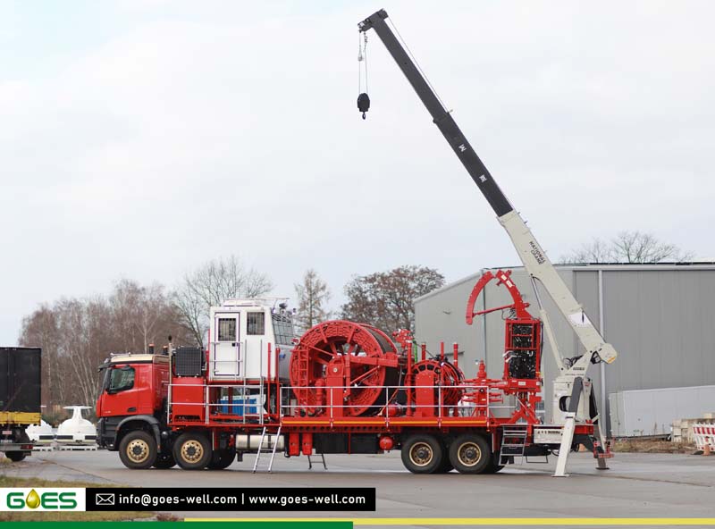 Coiled Tubing Unit with Crane manufactured by GOES GmbH in Germany
